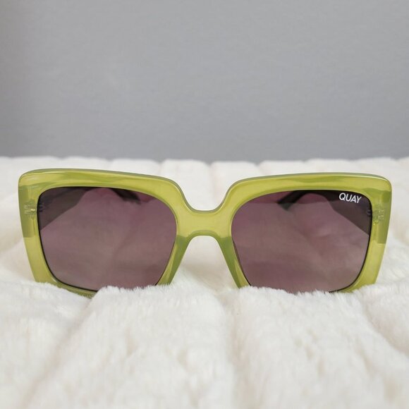 QUAY // ltd ed paris hilton premium-injection green frames brown fade lens main image 5